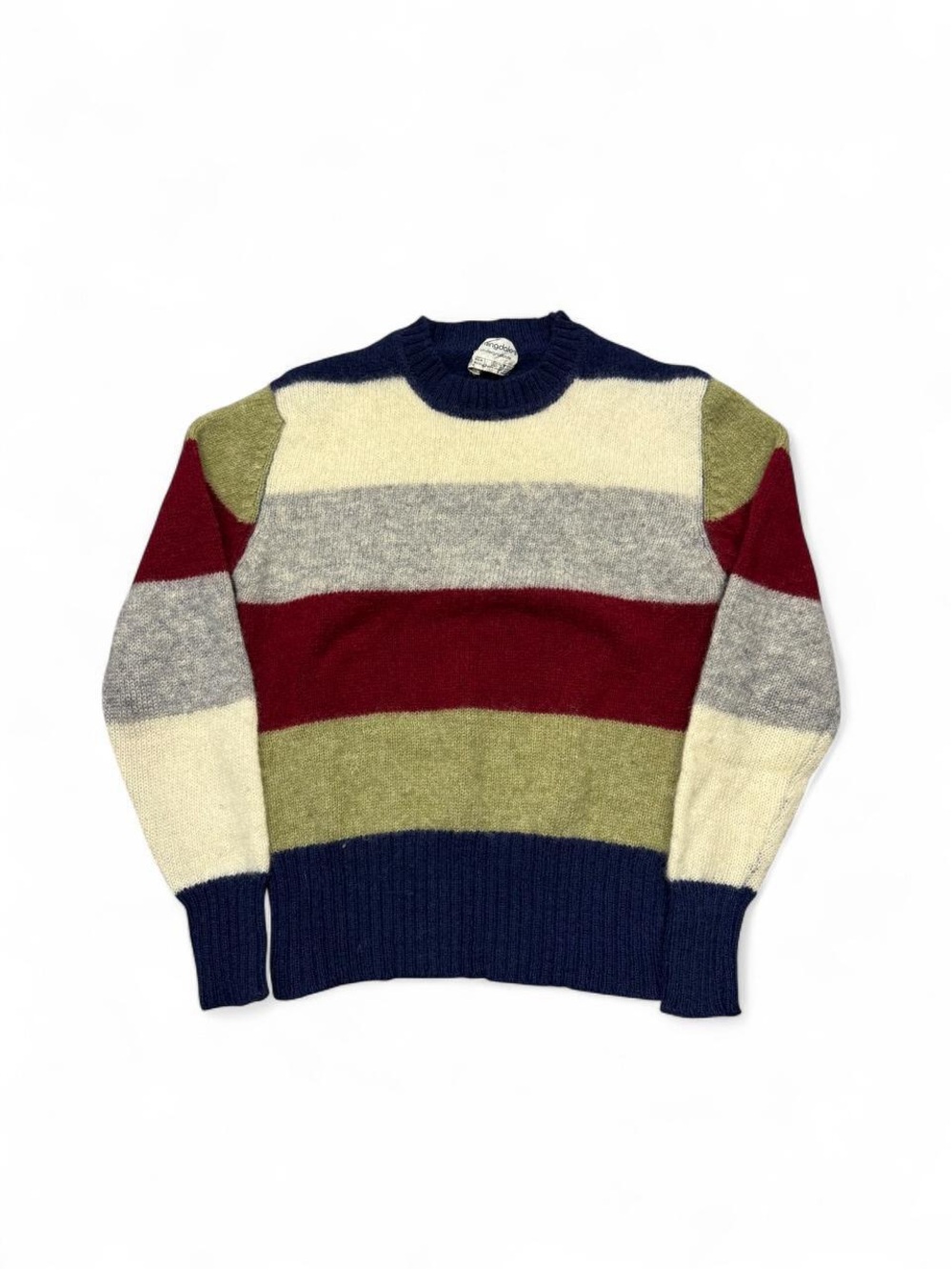 VTG 70s bloomingdale’s undergraduate 100% wool striped sweater S mens Hong Kong